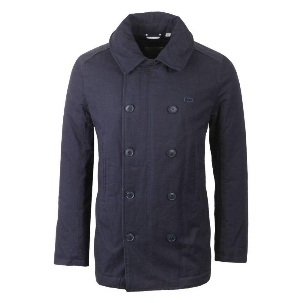 Lacoste Mens Blue Repellant Over Coat  Zip Away Hood BH1525 XL - Picture 2 of 16